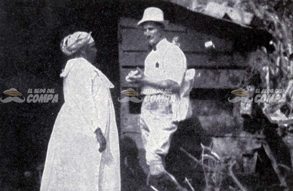 Jamaicana siendo entrevistada por un detective norteamericano, Zona del Canal de Panamá, 1908