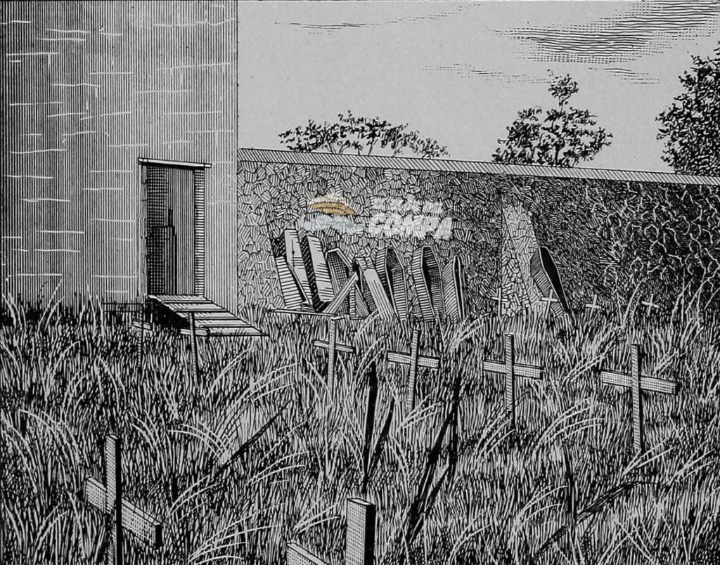 Historia del Día de los Difuntos en Panamá, vista de un cementerio de la ciudad de Panamá alrededor de los 1880s.